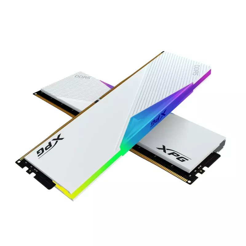 DIMM 64 GB DDR5-6000 (2x 32 GB) Dual-Kit, muisti valkoinen, AX5U6000C3032G-DCLARWH, Lancer RGB, INTEL XMP
