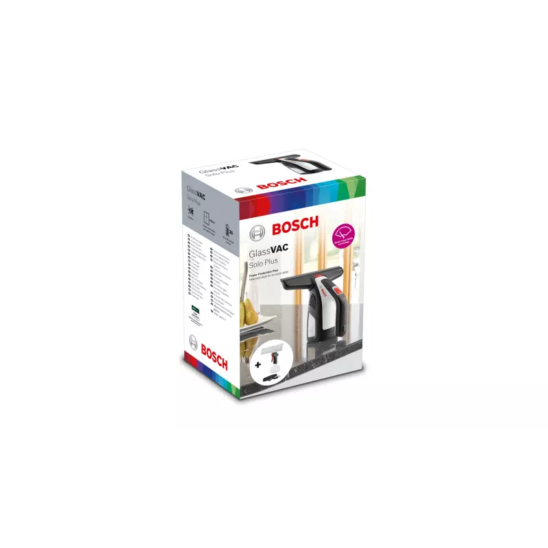 Bosch GlassVAC Solo Plus 06008B7200 ikkunaimuri suihkepullolla, käyttöaika 30 min, musta/harmaa