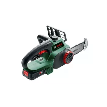 Akkuketjusaha Bosch UniversalChain 18 — 13,5 cm laippa, 20 cm leikkuupituus, 2,5 Ah akku, 3 kg