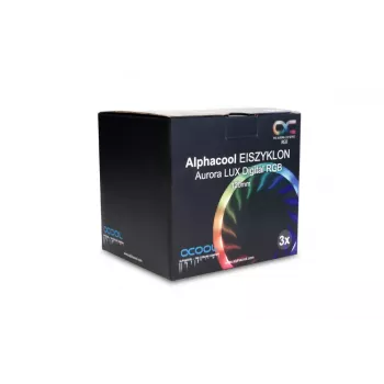 Tuuletin Alphacool Eiszyklon Aurora LUX Digital RGB 12 cm läpinäkyvä