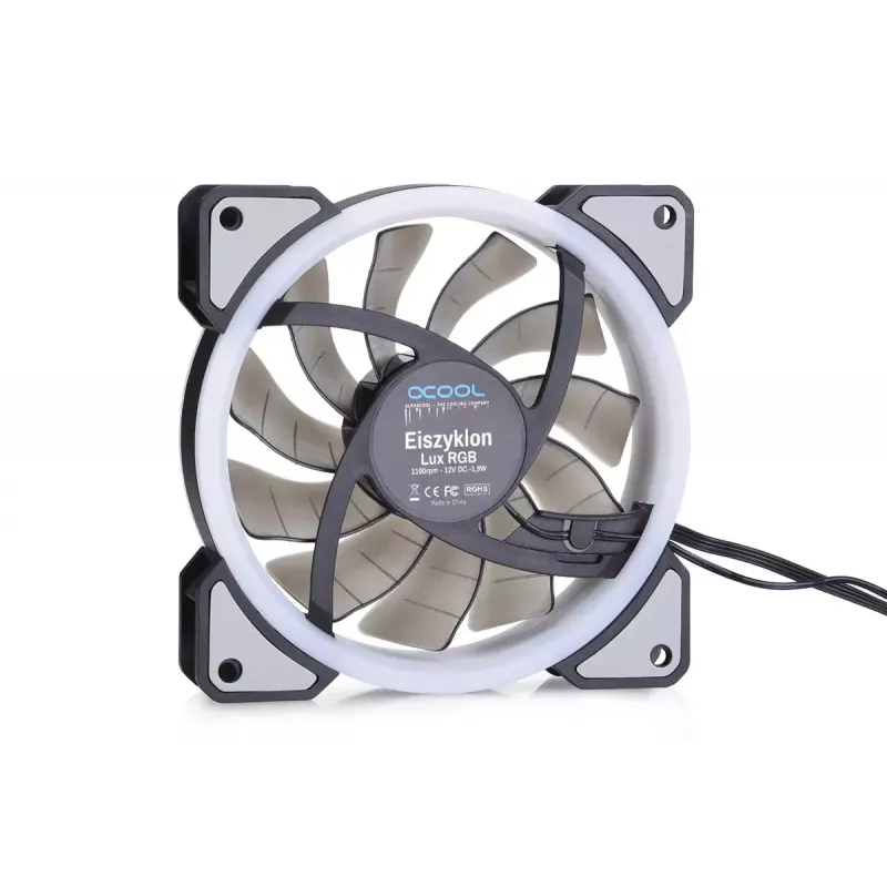 Tuuletin Alphacool Eiszyklon Aurora LUX Digital RGB 12 cm läpinäkyvä