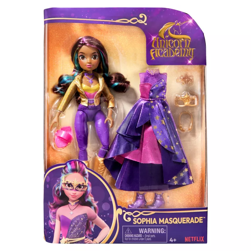 Muotinukke Spinmaster Unicorn Academy Sophia Masquerade 241 mm värikäs