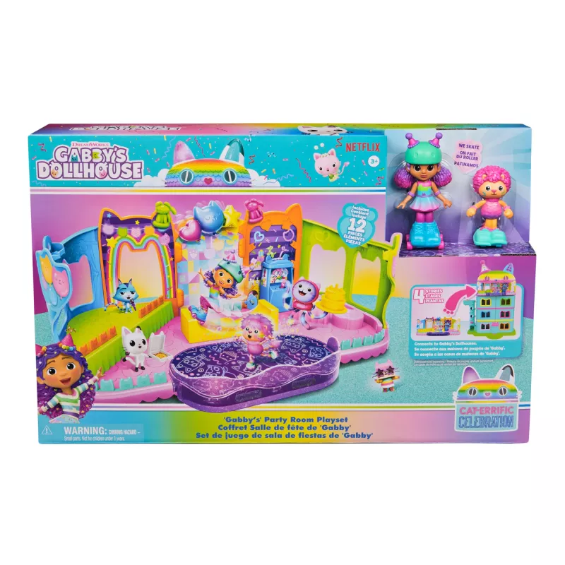 Toiminta/seikkailu Spinmaster Gabby's Dollhouse Gabbyn juhlahuone värikäs