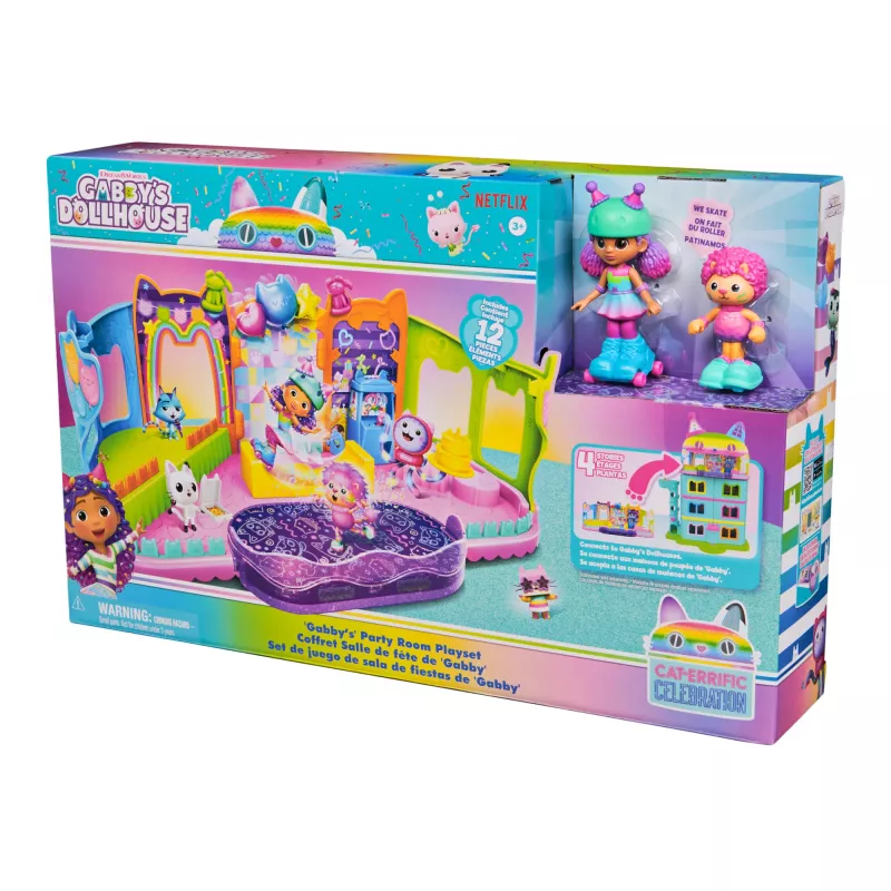 Toiminta/seikkailu Spinmaster Gabby's Dollhouse Gabbyn juhlahuone värikäs