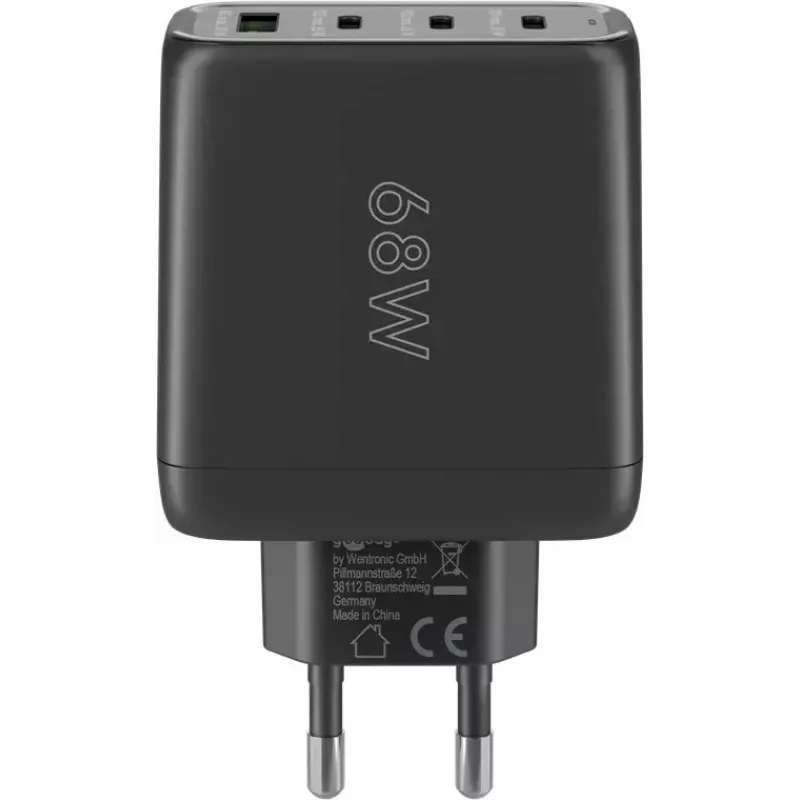 Goobay laturi 64819 AC-pikalaturi sisäkäyttöön musta 3 USB Type-C