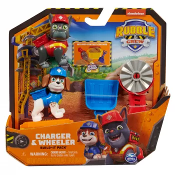 Rubble & Crew, Charger & Wheeler -toimintahahmot, Kinetic Build-It -hiekka ja 2 rakennustyökalua, PAW Patrol -lelu pojille ja tytöille 3 vuodesta