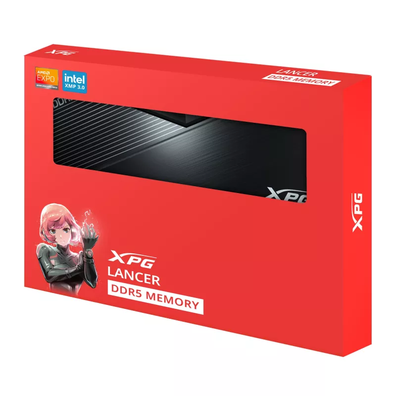 DIMM 32 GB DDR5-6000 (2x 16 GB) Dual-kit, muisti musta, AX5U6000C4816G-DTLABBK, XPG Lancer Blade, INTEL XMP, AMD EXPO