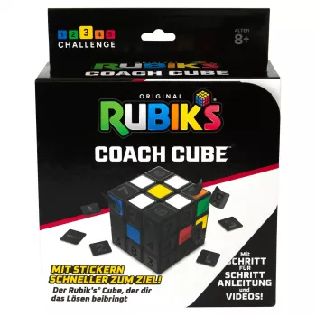 Rubik’s Coach Cube, opi ratkaisemaan 3x3-kuutio tarroilla, ohjeilla ja videoilla | stressiä vähentävä näpertelylelu | aikuisten näpertelykuutio | 8 vuotta ja vanhemmille