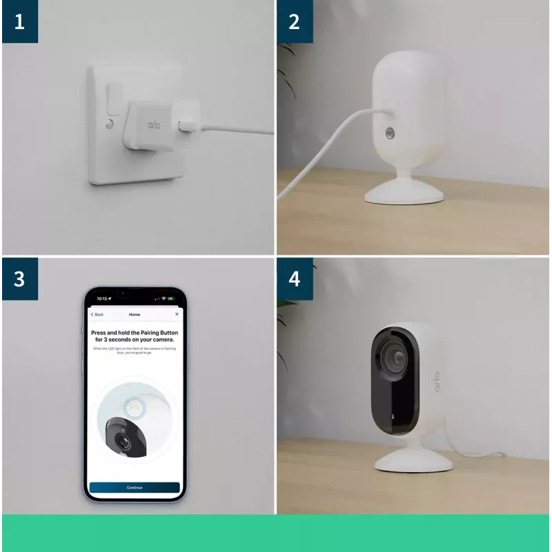IP-valvontakamera Arlo Essential 2K Indoor Security Camera 2 kpl:n pakkaus langaton sisäkäyttöön