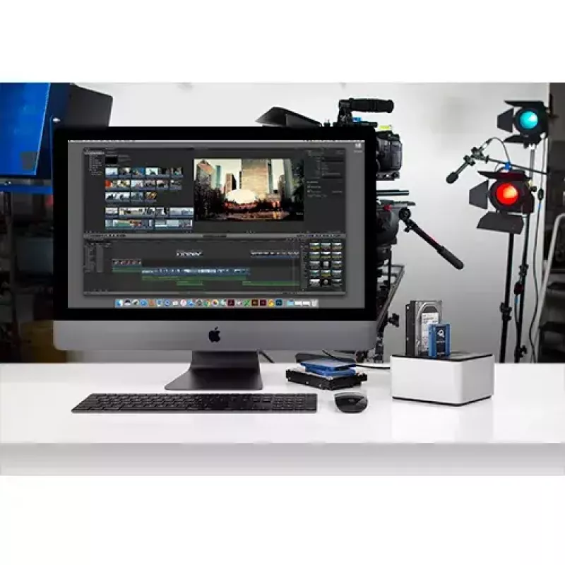 Drive Dock USB-C, telakointiasema hopea/musta