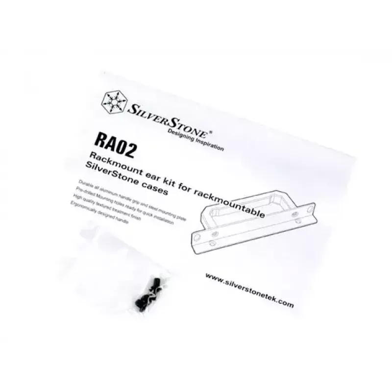 SilverStone SST-RA02B räkkiasennussarja GD07/GD08/GD09/GD10-koteloille, musta