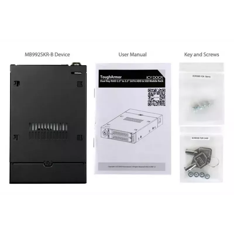 Tallennuskotelo Icy Dock ToughArmor MB992SKR-B