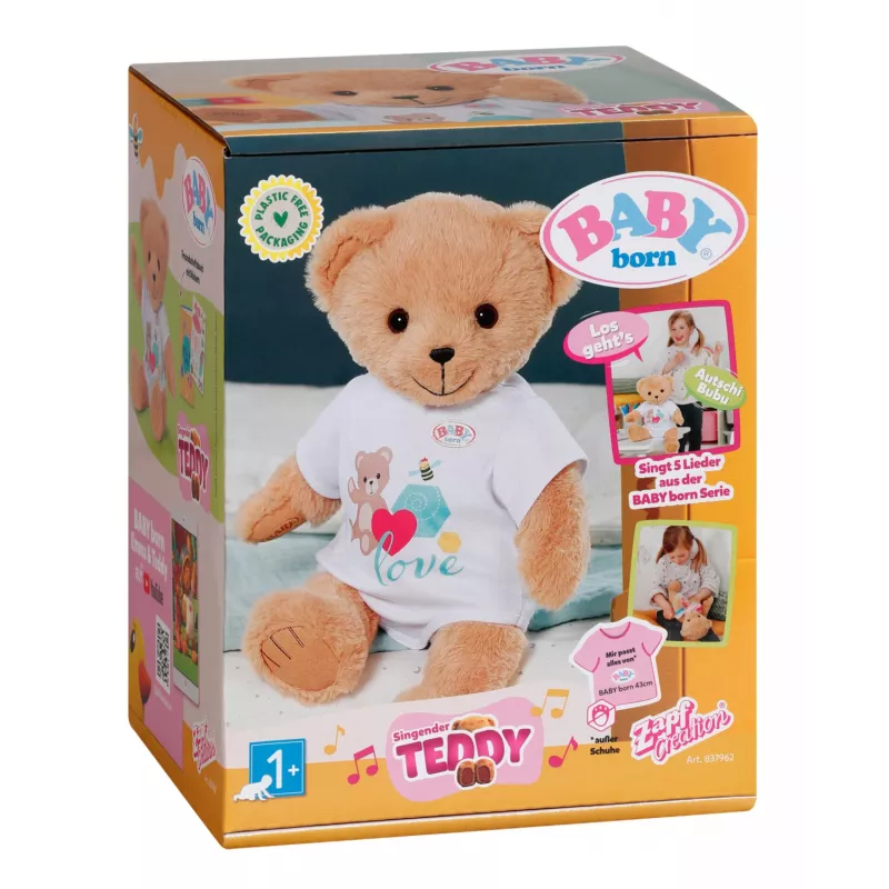 Pehmolelu zapf creation BABY born Singing Teddy 837962 — pehmeä laulava nallekarhu nukeille