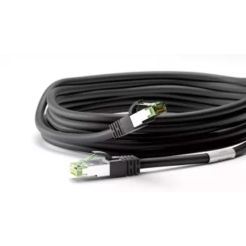 Verkkokaapeli Wentronic 66719 Cat8.1 S/FTP 0,25 m musta