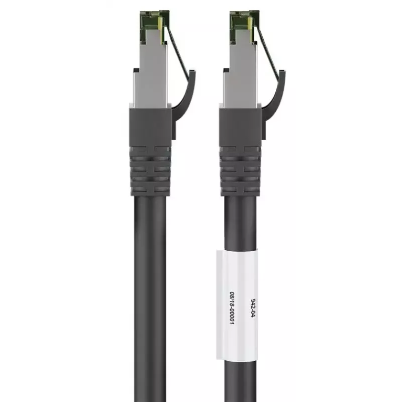 Verkkokaapeli Wentronic 66719 Cat8.1 S/FTP 0,25 m musta