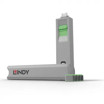 Portin estolukko Lindy USB Type-C-portin estolukko 4 kpl:n pakkaus vihreä