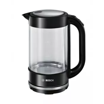 Sähköinen vedenkeitin Bosch TWK70B03 1,7 l, 2400 W, lasikotelo, musta/läpinäkyvä