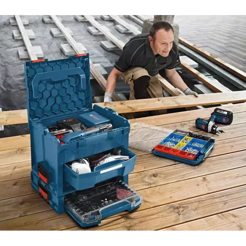 Bosch 1600A002UJ L-BOXX-sisäosa GTR 30 CE -laatanleikkurille, L-BOXX 136:lle, muovi, musta