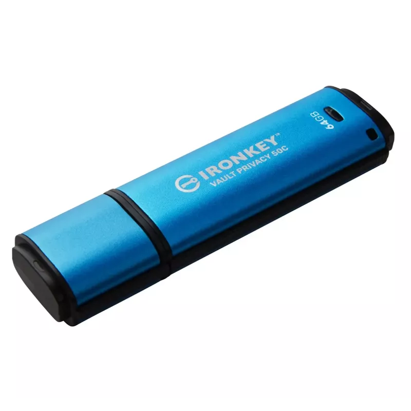 Kingston Technology IronKey 64GB USB-C Vault Privacy 50C AES-256 salattu, FIPS 197