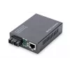 DIGITUS mediakonvertteri, multimode 10/100Base-TX – 100Base-FX, sis. virtalähteen SC-liitin, jopa 2 km