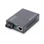 DIGITUS mediakonvertteri, multimode 10/100Base-TX – 100Base-FX, sis. virtalähteen SC-liitin, jopa 2 km