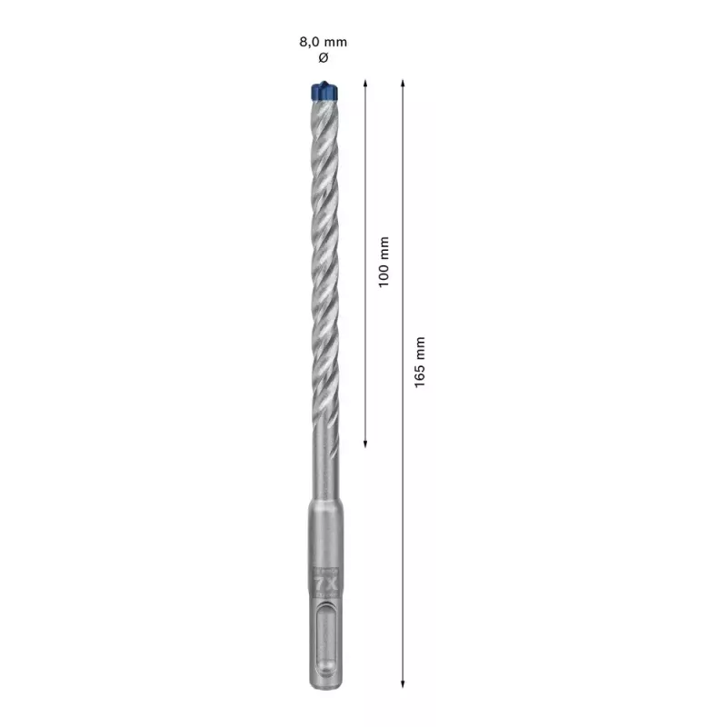 Pora Bosch SDS plus-7X 8 mm 165 mm
