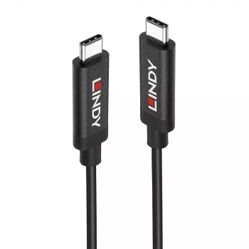 Lindy 5m aktiivinen USB 3.2 Gen 2 C/C -kaapeli, 5 m, USB C, USB C, USB 3.2 Gen 2 (3.1 Gen 2), 10 Gbit/s, musta