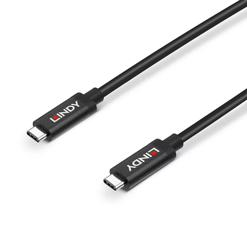 Lindy 5m aktiivinen USB 3.2 Gen 2 C/C -kaapeli, 5 m, USB C, USB C, USB 3.2 Gen 2 (3.1 Gen 2), 10 Gbit/s, musta