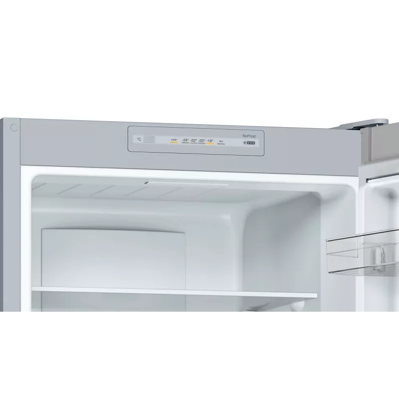 Bosch Serie 2 KGN33NLEB jääkaappipakastin, vapaasti seisova, 279 l, No Frost, E, ruostumaton teräs