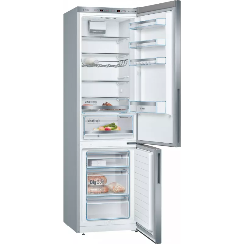 Bosch Serie 6 KGE39ALCA jääkaappipakastin, vapaasti seisova, 201 cm, pakastin 94 l, C, ruostumaton teräs