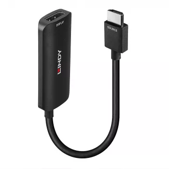 Lindy HDMI 4K60 - DisplayPort 1.2 -muunnin, 157 m, HDMI tyyppi A (standardi), DisplayPort, uros, naaras, suora