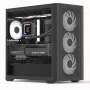 Mini Tower -tietokonekotelo Aerocool D301A musta puu ATX-virtalähde