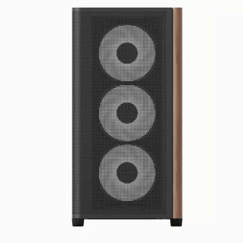 Mini Tower -tietokonekotelo Aerocool D301A musta puu ATX-virtalähde