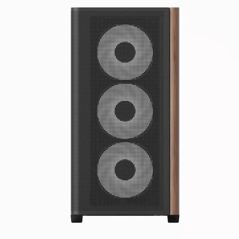 Mini Tower -tietokonekotelo Aerocool D301A musta puu ATX-virtalähde