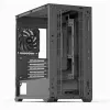 Mini Tower -tietokonekotelo Aerocool D301A musta puu ATX-virtalähde