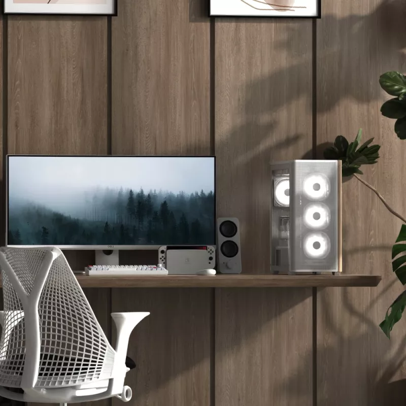 Mini Tower -tietokonekotelo Aerocool D301A musta puu ATX-virtalähde