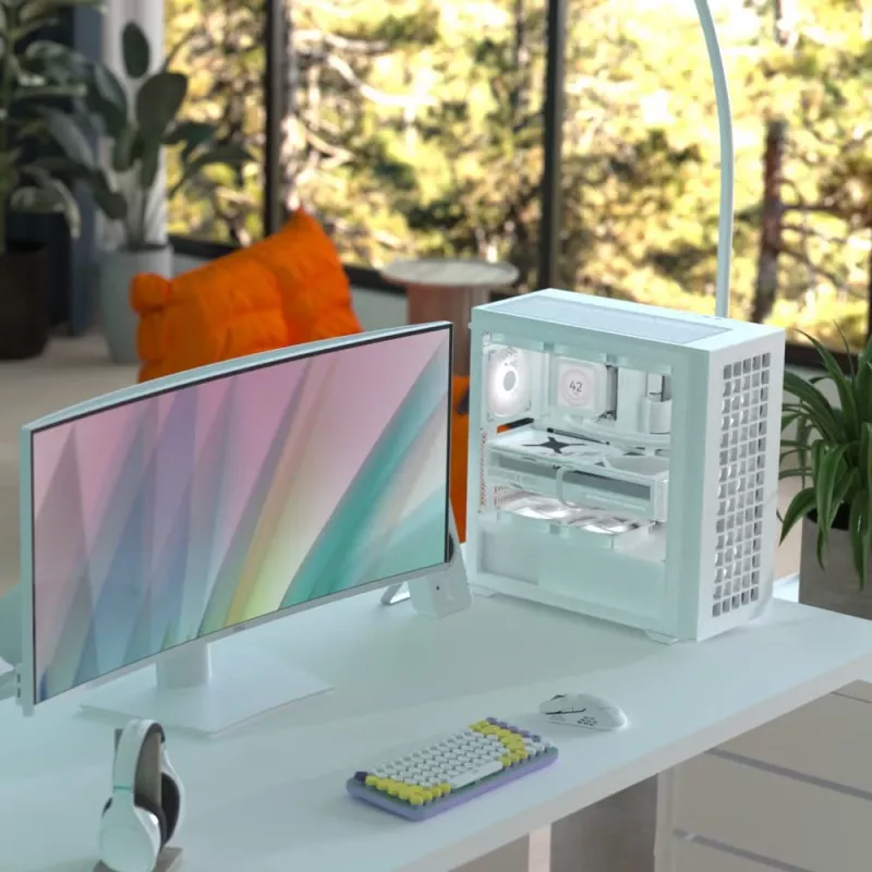 Aerocool D502A Midi Tower valkoinen