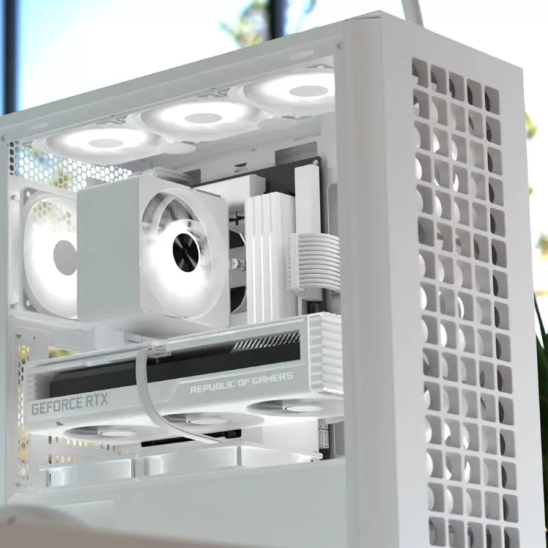 Aerocool D502A Midi Tower valkoinen