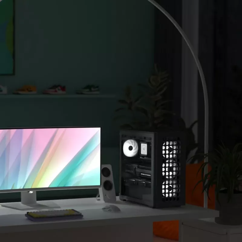 Aerocool D502A Midi Tower valkoinen