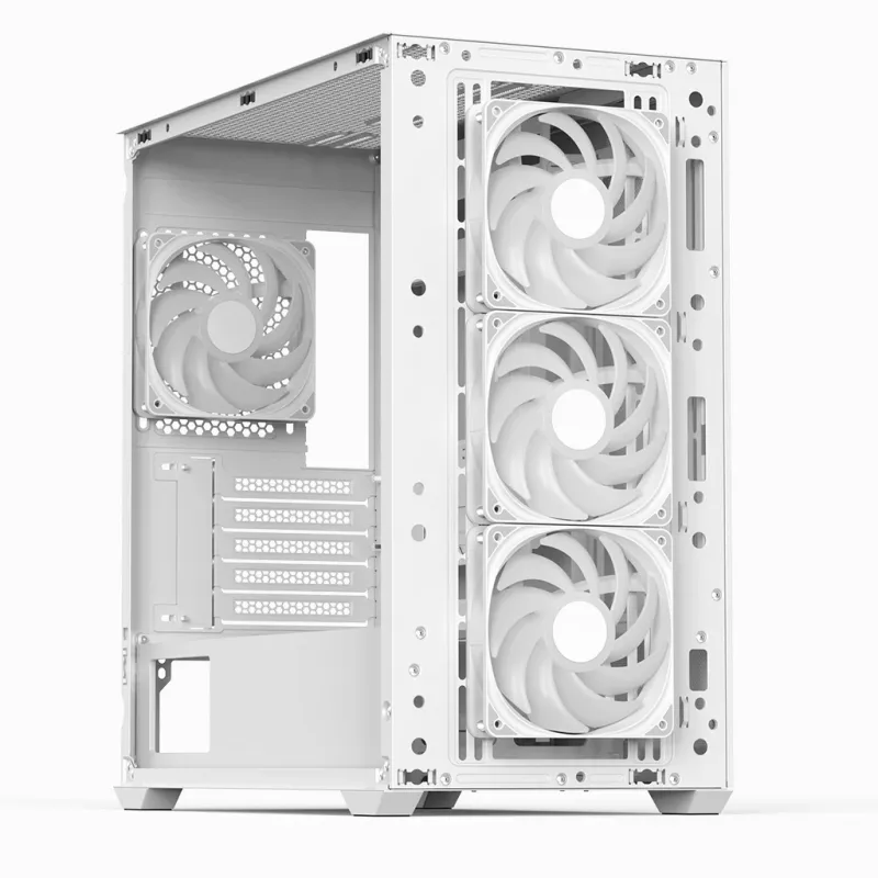 Aerocool D301A Mini Tower valkoinen, puu