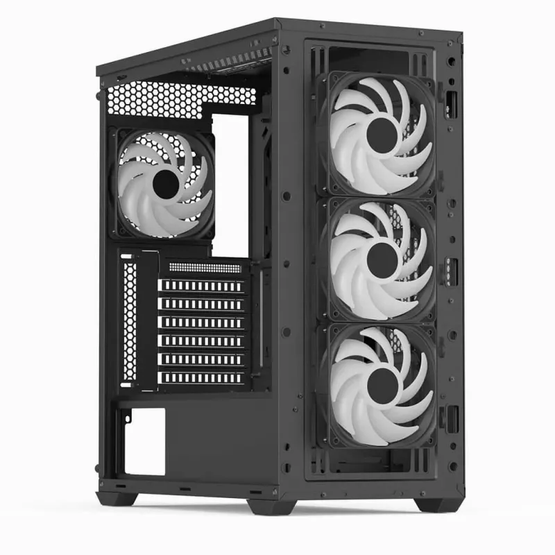 Aerocool D502A Midi Tower musta