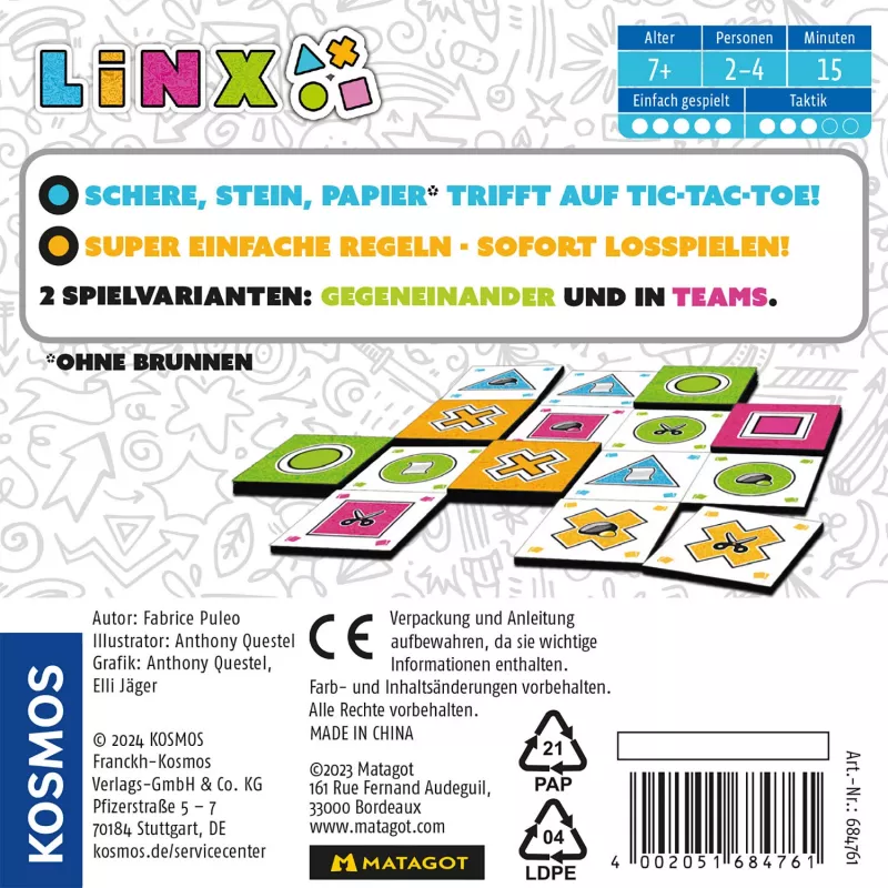 Kosmos Linx 15 min lautapeli laattapohjainen