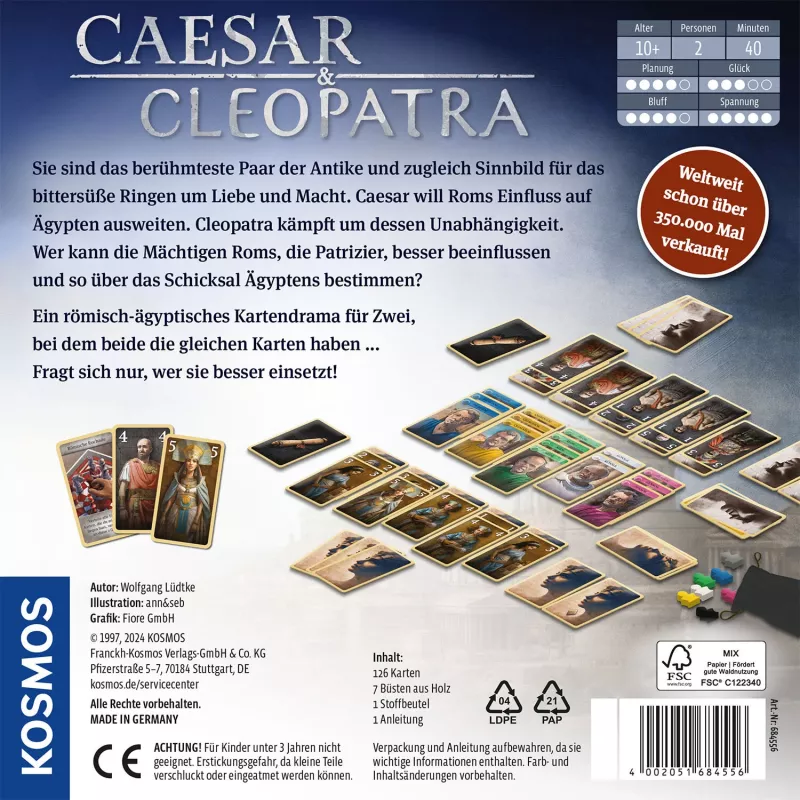 Kosmos Caesar & Cleopatra 40 min korttipeli strategia