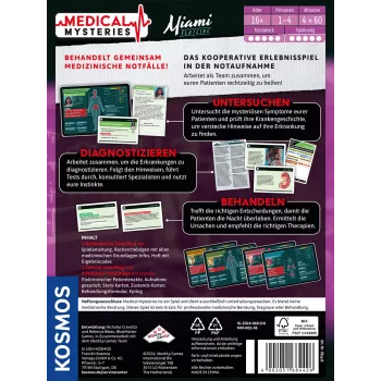 Kosmos Medical Mysteries - Miami Flatline 60 min lautapeli päättely
