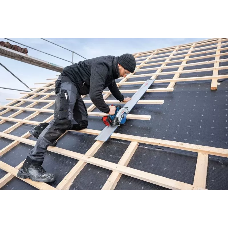 Bosch GKS 18V-57-2 GX Professional 06016C1001 akkukäyttöinen käsipyörösaha, 18 V, 165 mm terä, 20 mm reikä, solo (ilman akkua ja laturia), L-BOXX-kotelossa, sininen/musta