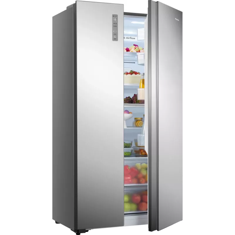 Hisense RS677N4ACC Side-by-Side-jääkaappi vapaasti seisova 519 L ruostumaton teräs
