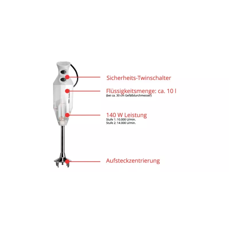 ESGE M 122 S 0,6 L sauvasekoitin 140 W valkoinen