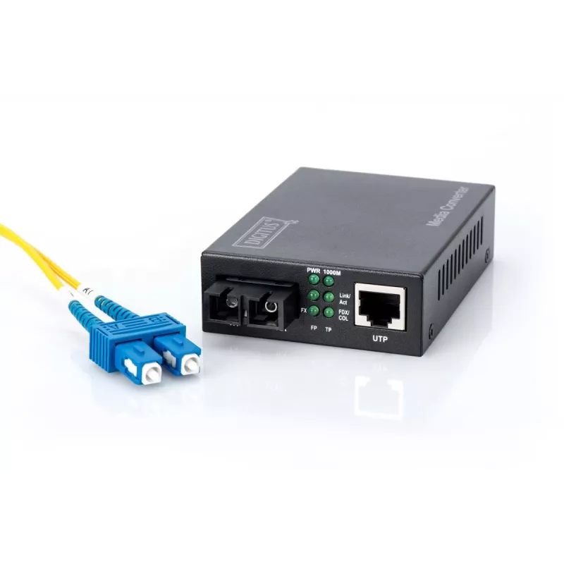 DIGITUS Professional Gigabit mediakonvertteri, RJ45 / SC (DN-82121-1)