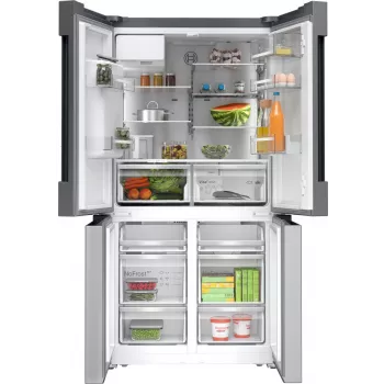 Bosch Serie 6 KFI96APEA Side-by-Side-jääkaappi vapaasti seisova 574 L harjattu ruostumaton teräs