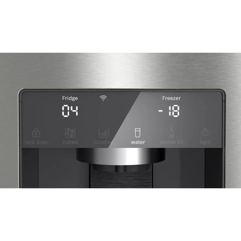 Bosch Serie 6 KFI96APEA French Door -jääkaappipakastin, 574 l (375 l jääkaappi + 199 l pakastin), energialuokka E, Home Connect, harjattu ruostumaton teräs